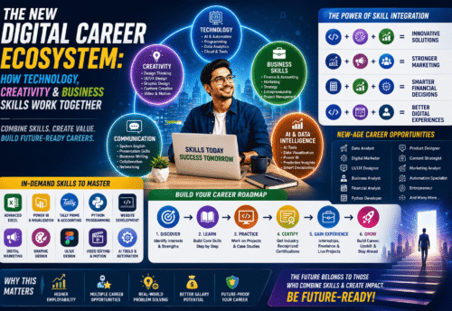 The New Digital Career Ecosystem: How Technology, Creativity & Business Skills Work Together (2026 Career Guide)