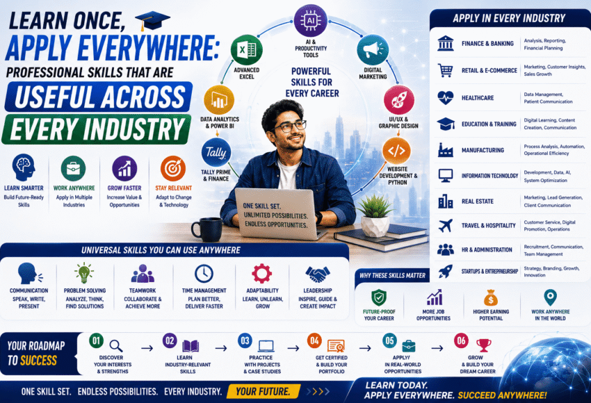 Learn Once, Apply Everywhere: Professional Skills That Are Useful Across Every Industry (2026 Career Guide)