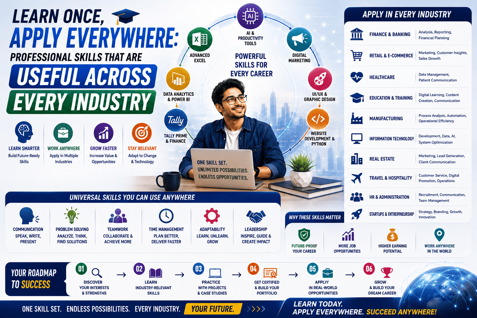 Learn Once, Apply Everywhere: Professional Skills That Are Useful Across Every Industry (2026 Career Guide)