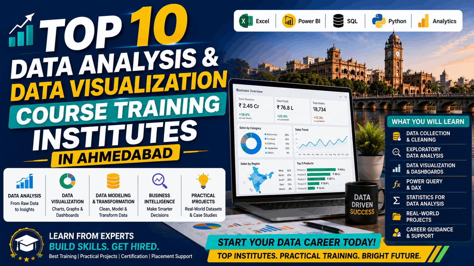 Top 10 Data Analysis & Data Visualization Courses Training Institutes in Ahmedabad